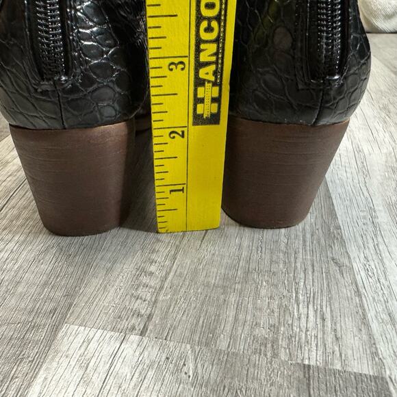 Buckle ARider Eleven Croco Heeled Ankle Closed Toe Sandel Boot Western Size 6 - Picture 6 of 10